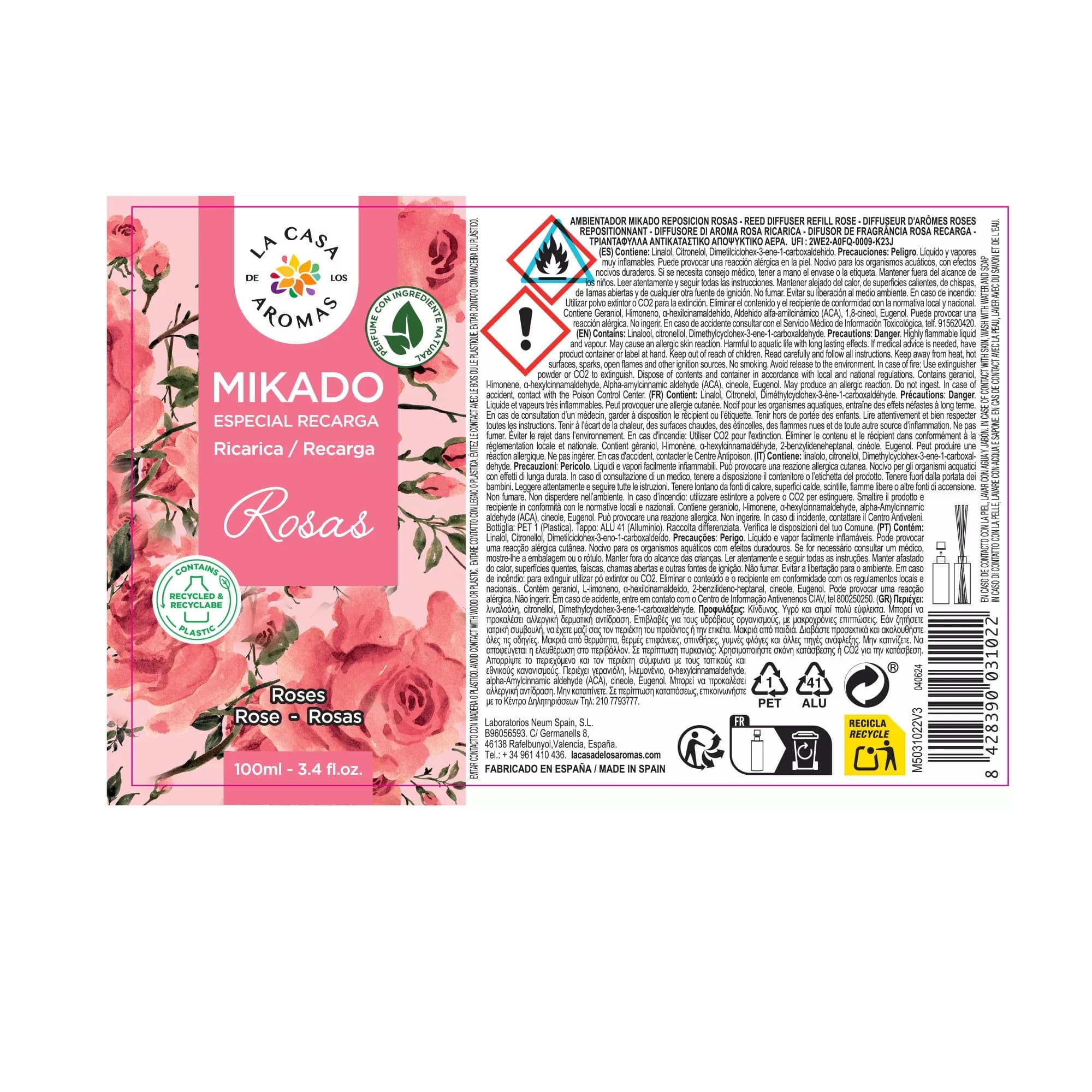 Ambientador Mikado Reposición Rosas - Vista 2