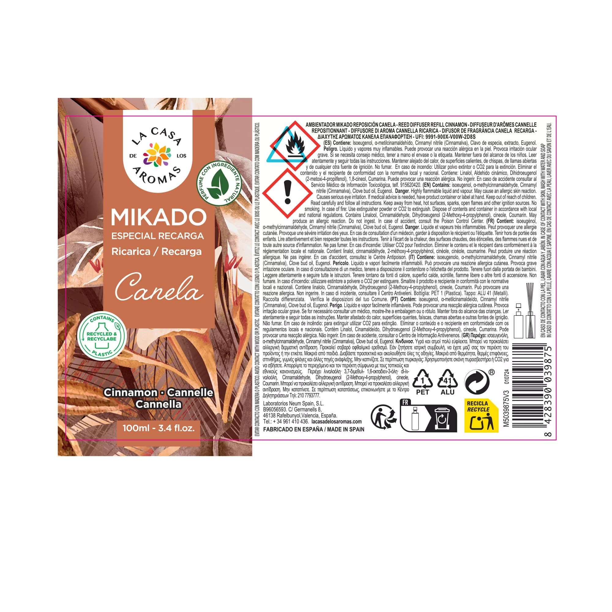 Ambientador Mikado Reposición Canela - Vista 3