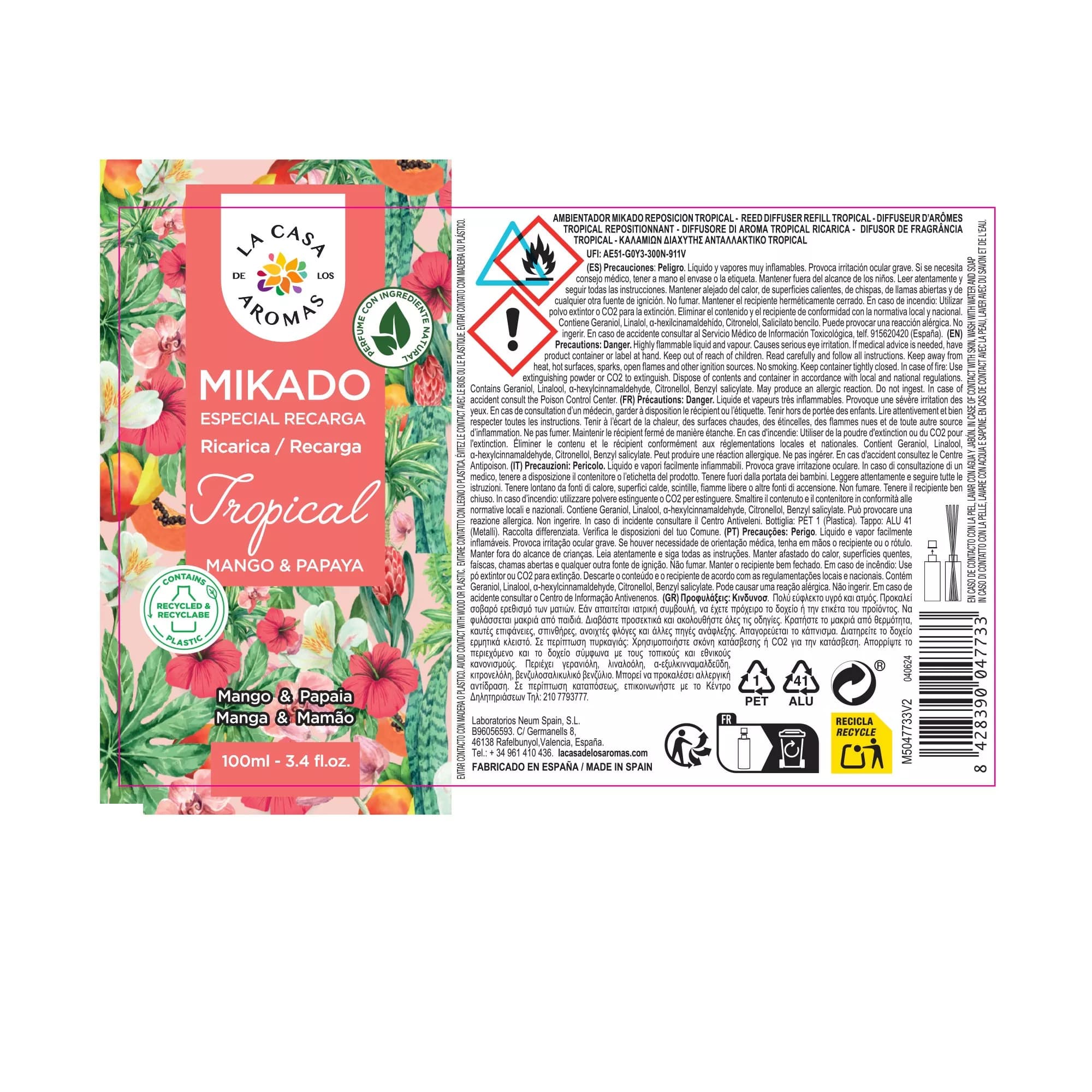 Ambientador Mikado Reposición Tropical - Vista 6