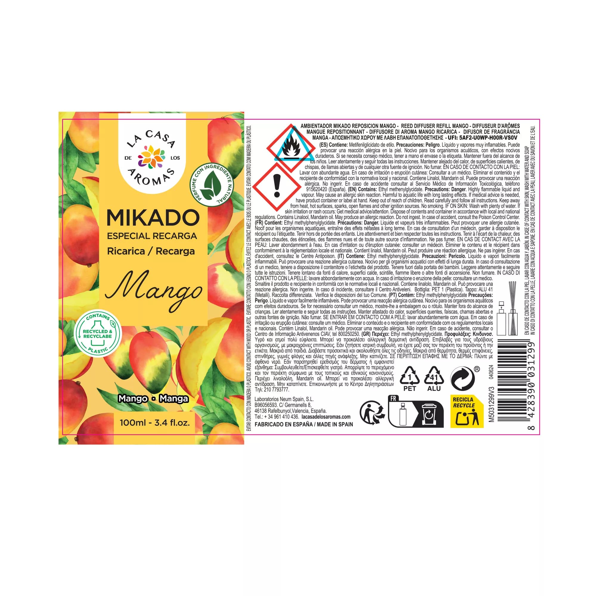 Ambientador Mikado Reposición Mango - Vista 3