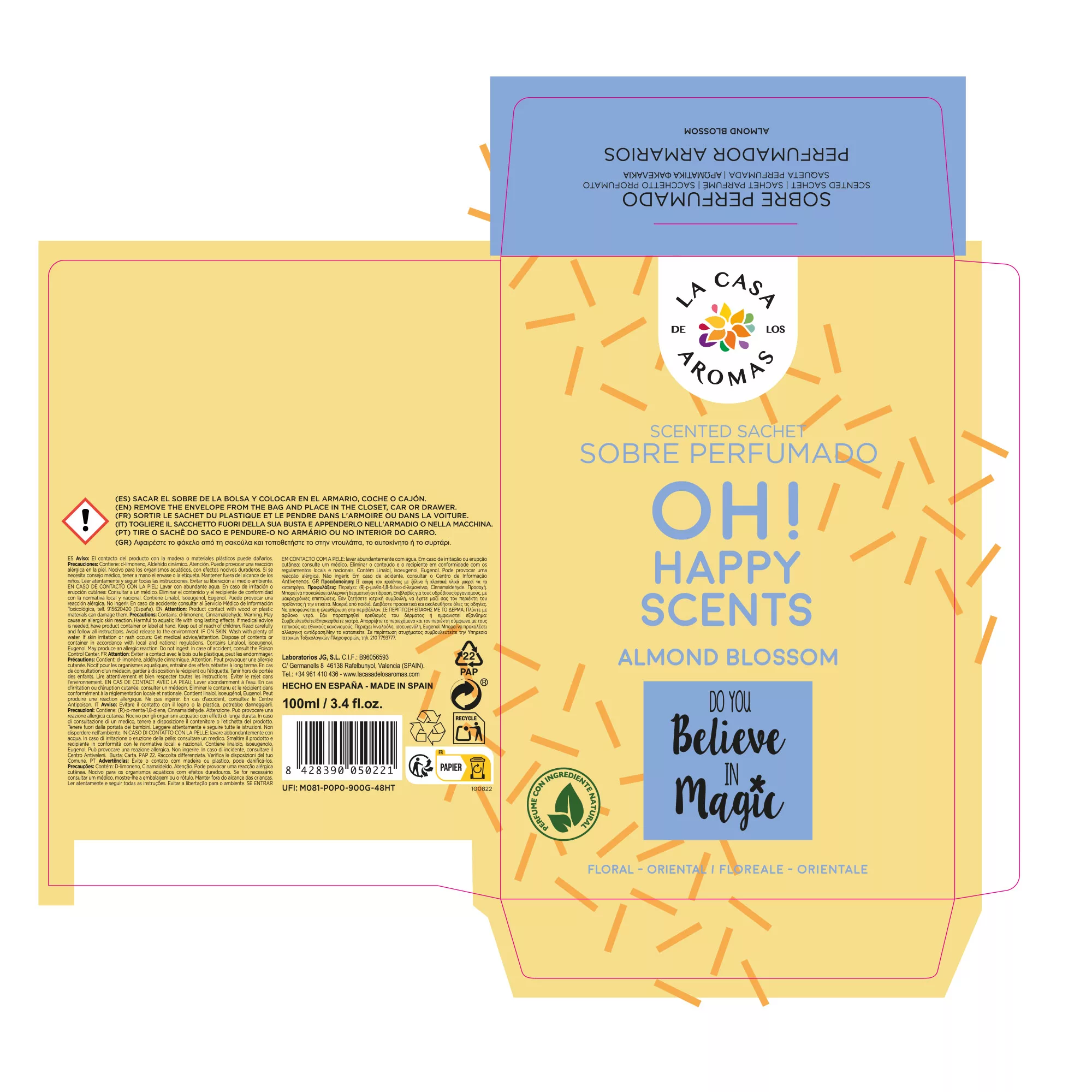 Sobre Perfumado OH Happy Scents Almond Blossom - Vista 3