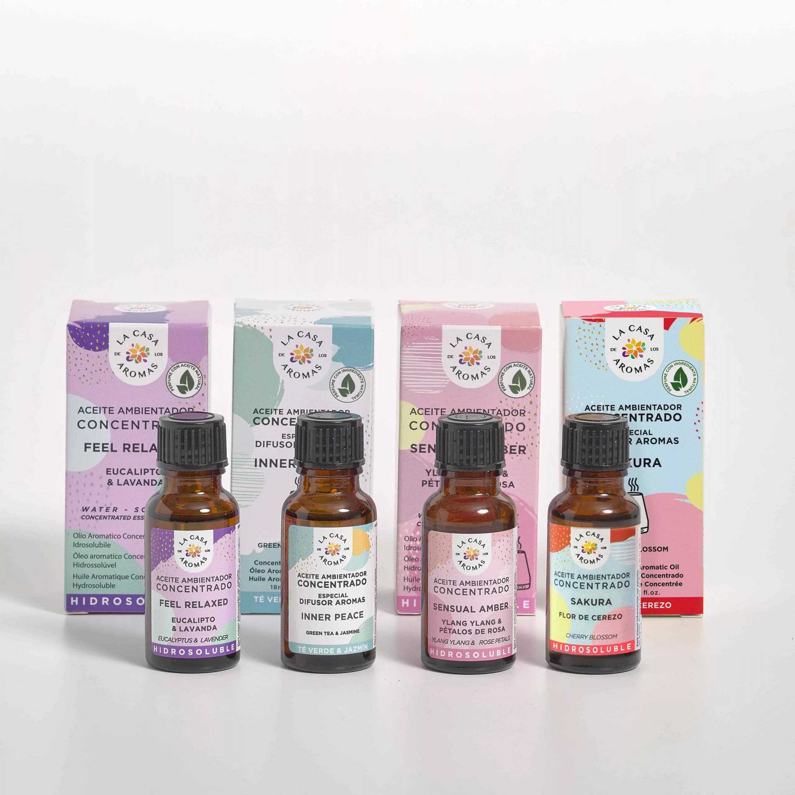 Set 4 Aceites Esenciales Ambientador Hidrosoluble 4x18ml - Vista 1