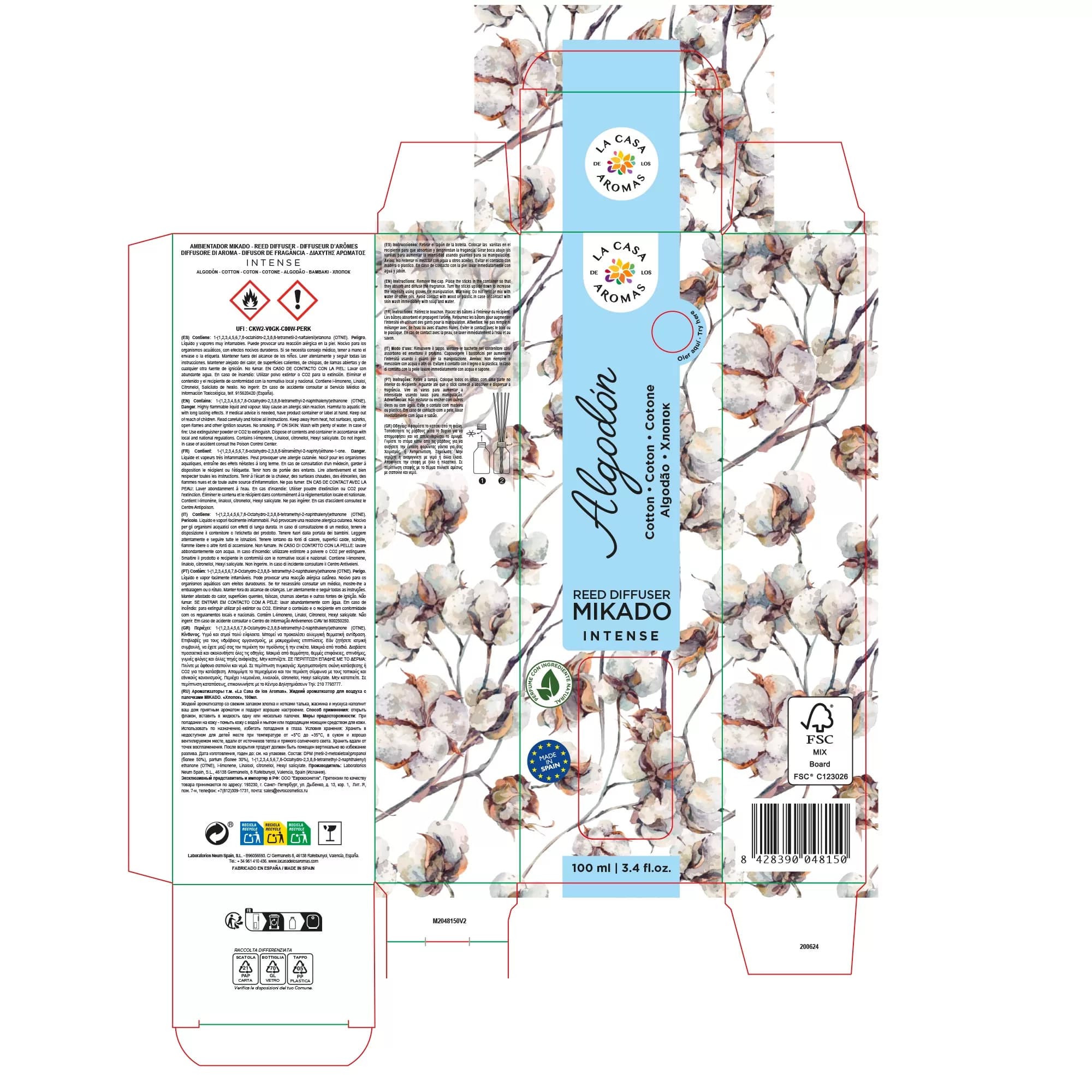 Mikado Intense 100ml Algodón. Floral y Apolvado - Vista 3