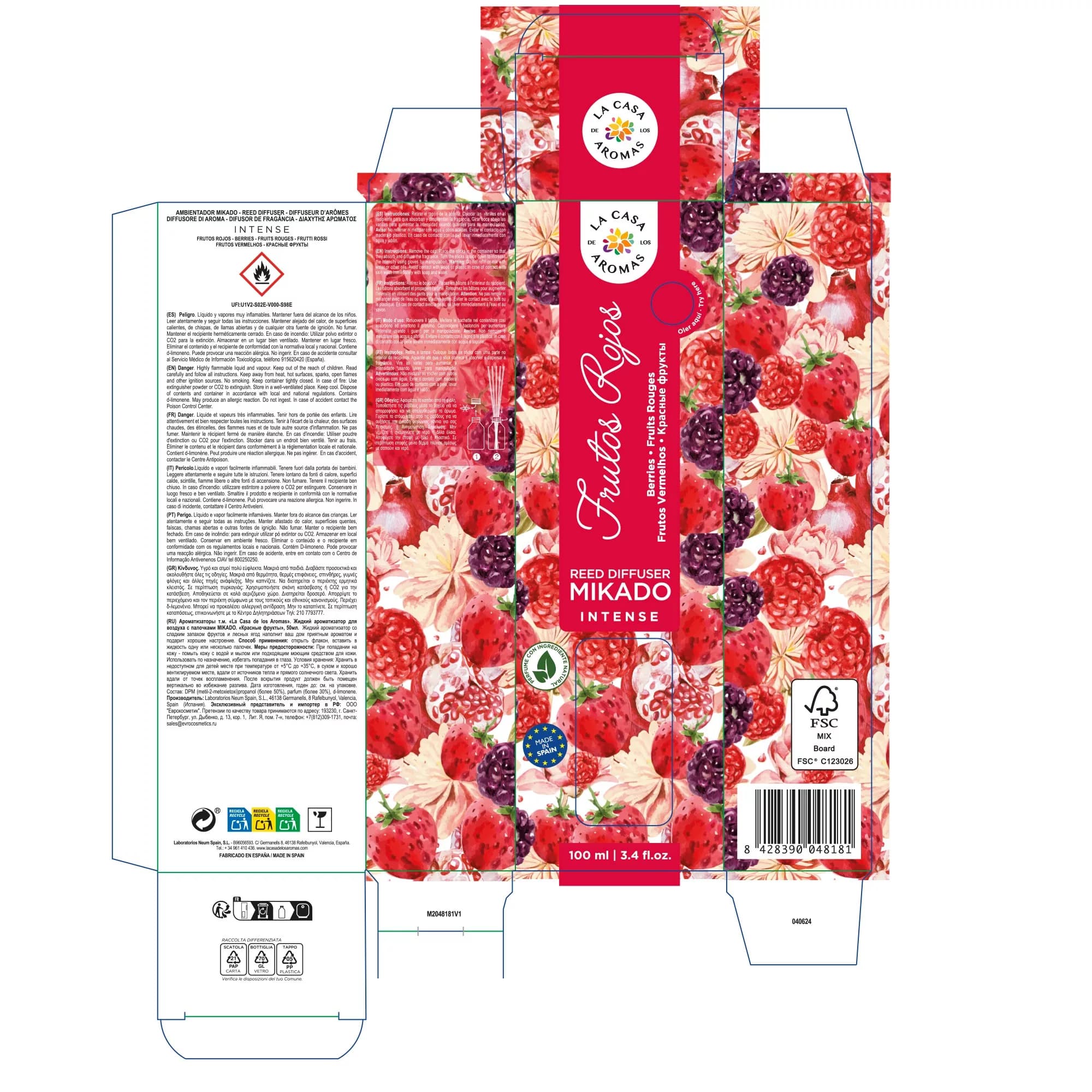 Ambientador Mikado Frutos Rojos Intense 100ml - Vista 3