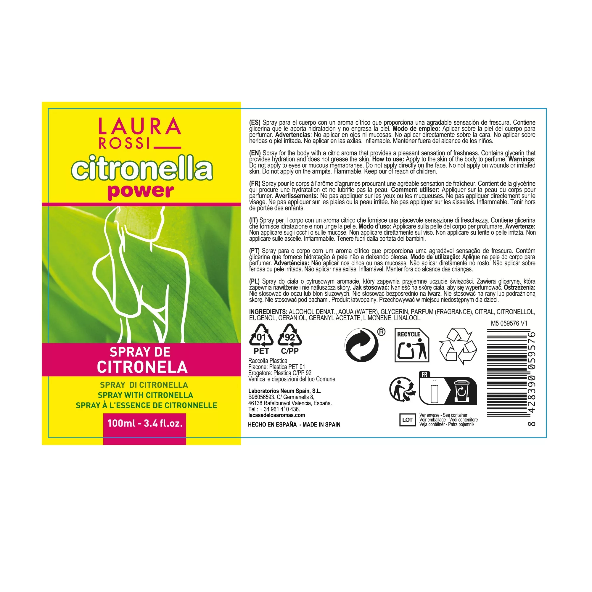 Agua Fresca Citronela - Spray 100ml - Vista 3