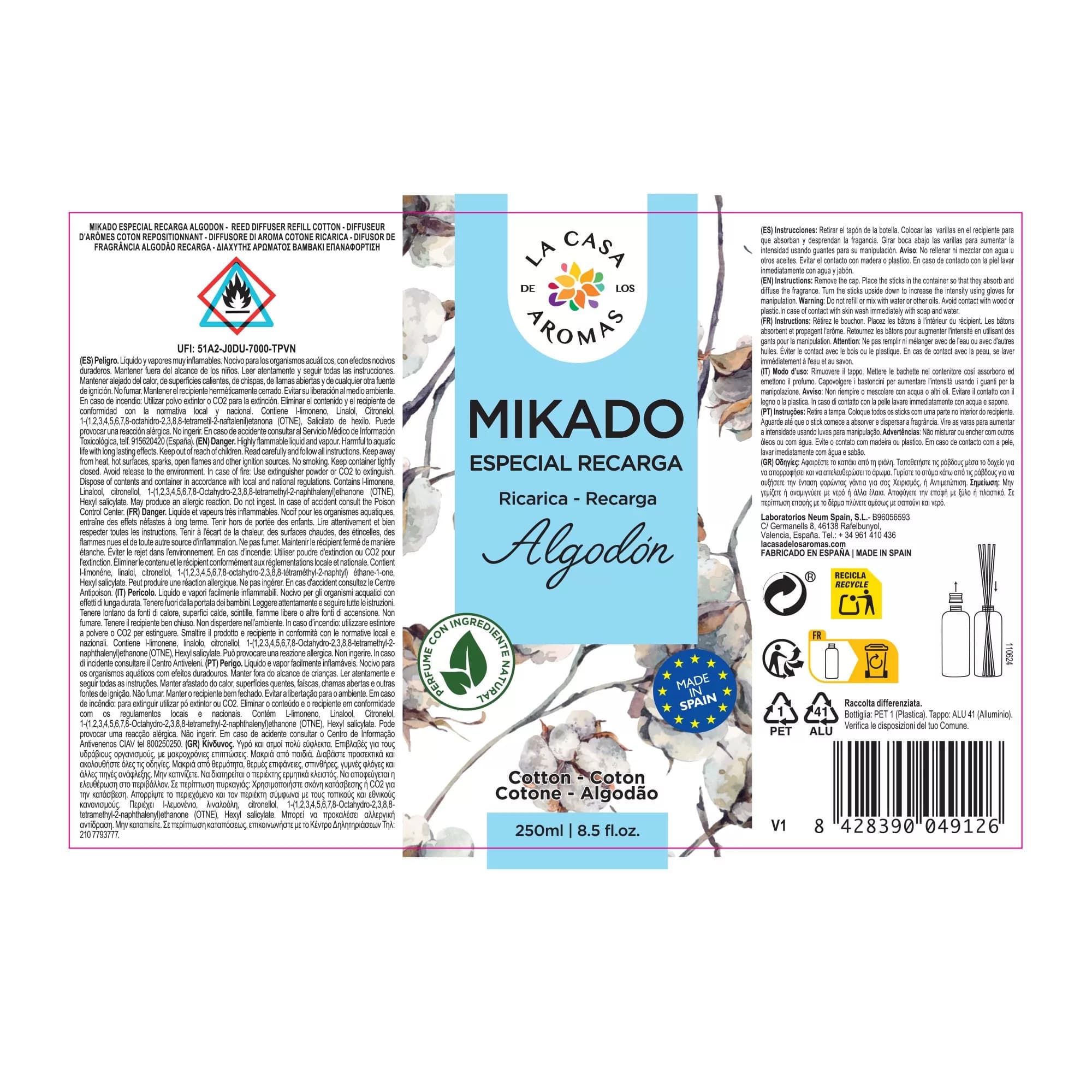 Ambientador Mikado Reposición Algodón - Vista 4