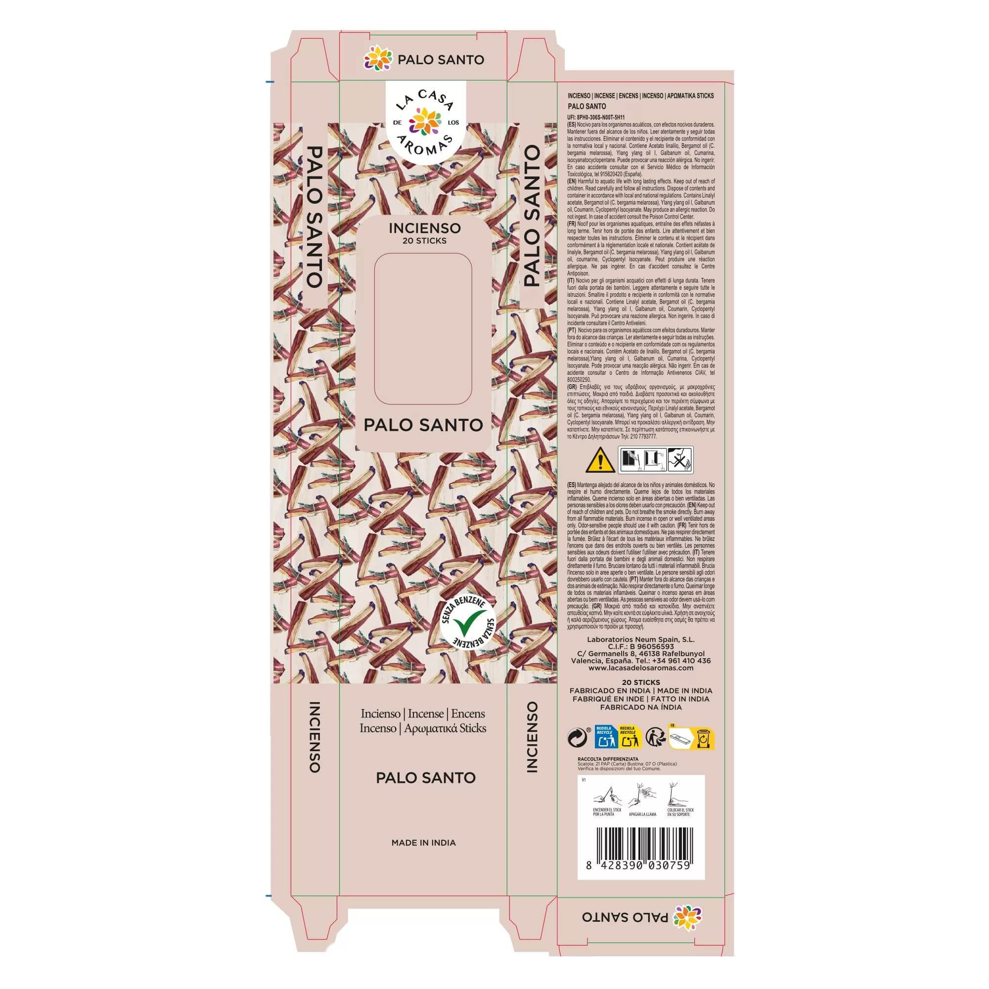 Pack 6 sets 20 sticks Incienso Palo Santo - Vista 4