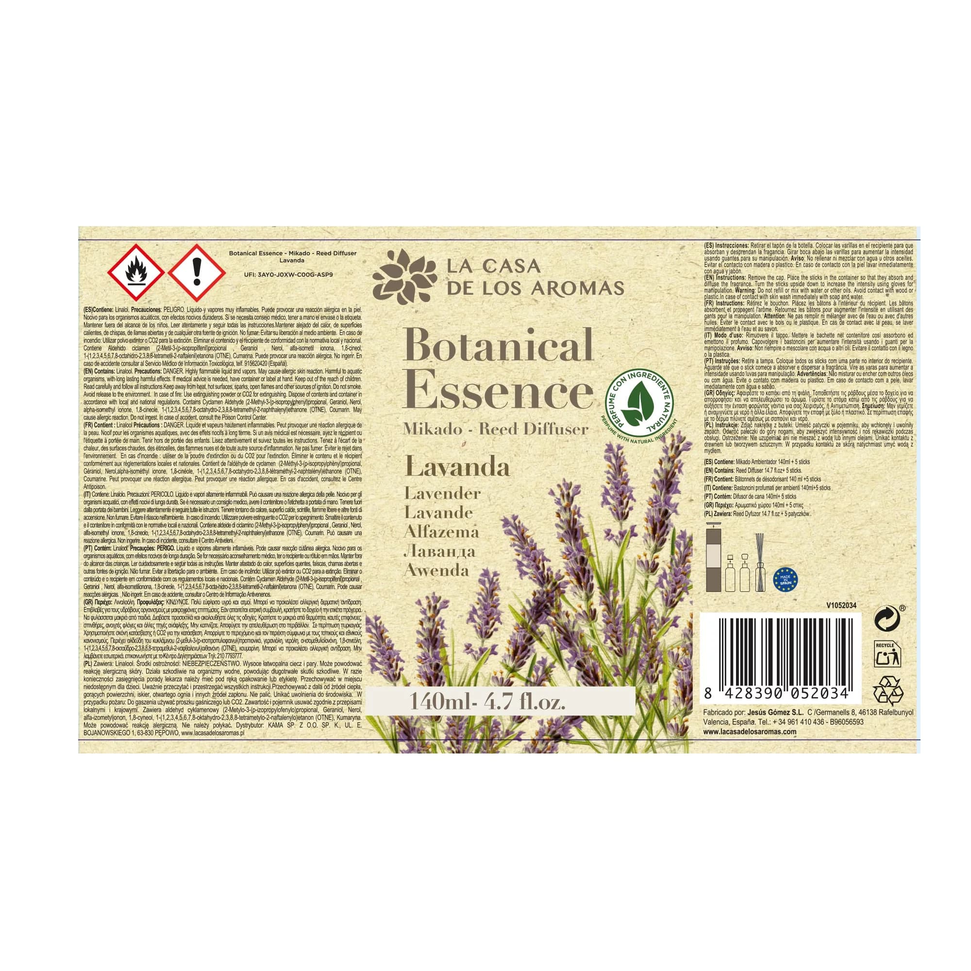 Ambientador Mikado Lavanda Botanical - 140ml - Vista 2