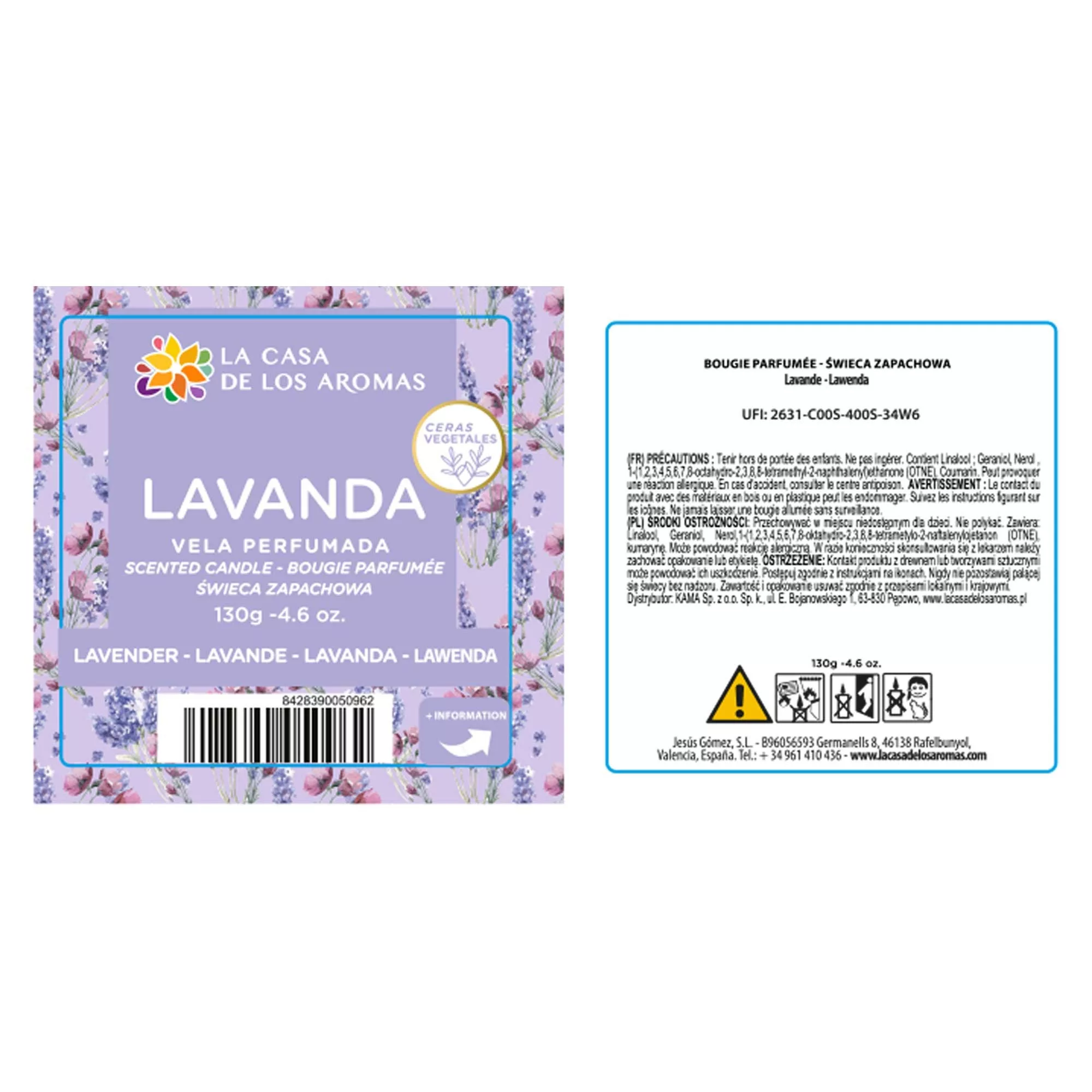 Vela aromática Lavanda de 130g - Vista 3