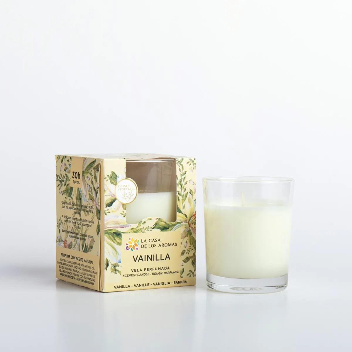 Vela Perfumada Vainilla - Vaso Cristal 140g - Vista 1