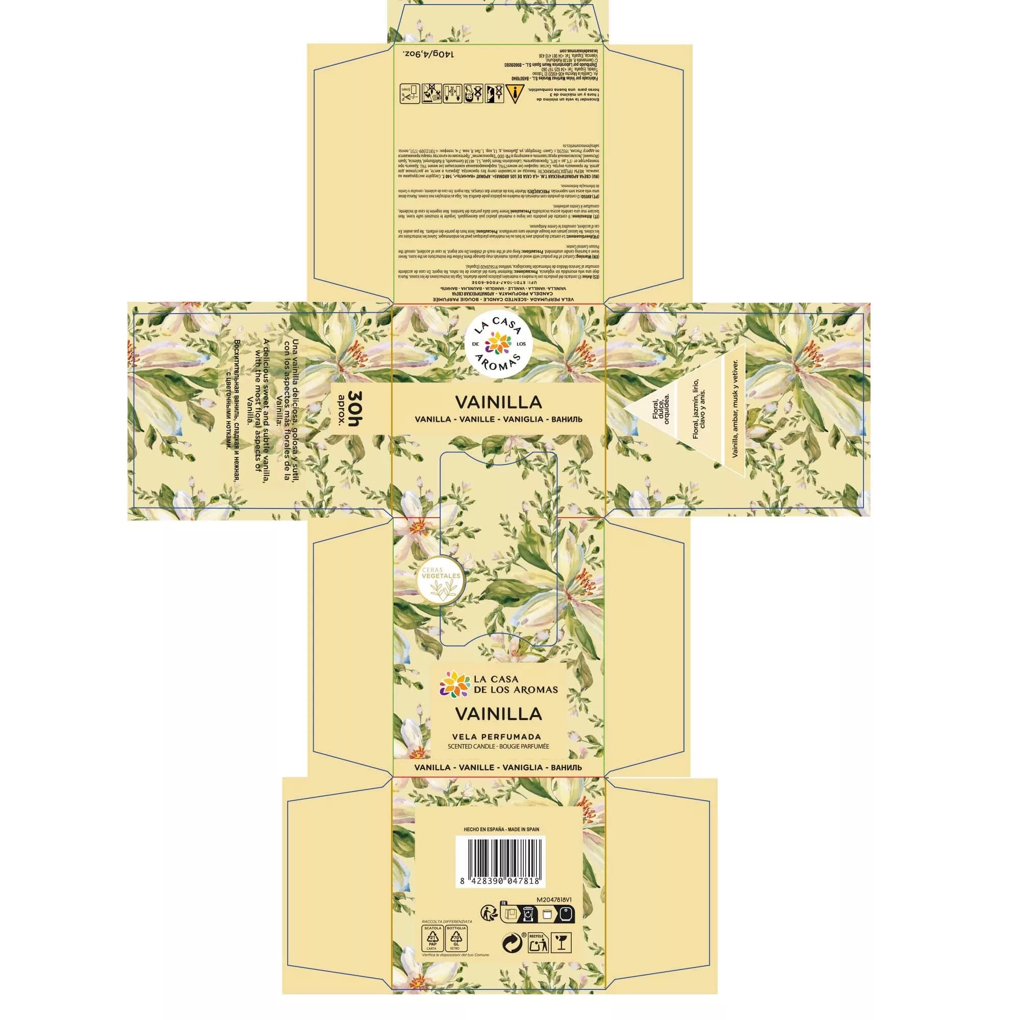 Vela Perfumada Vainilla - Vaso Cristal 140g - Vista 2