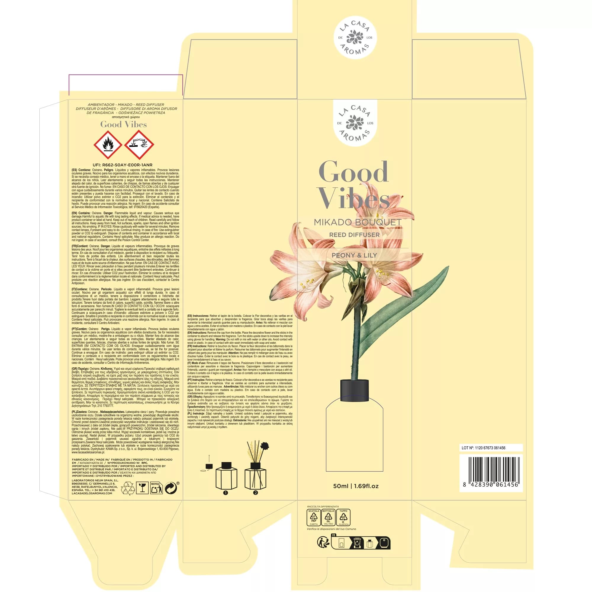 Mikado Nice Bouquet Good Vibes Peony & Lily - Vista 2