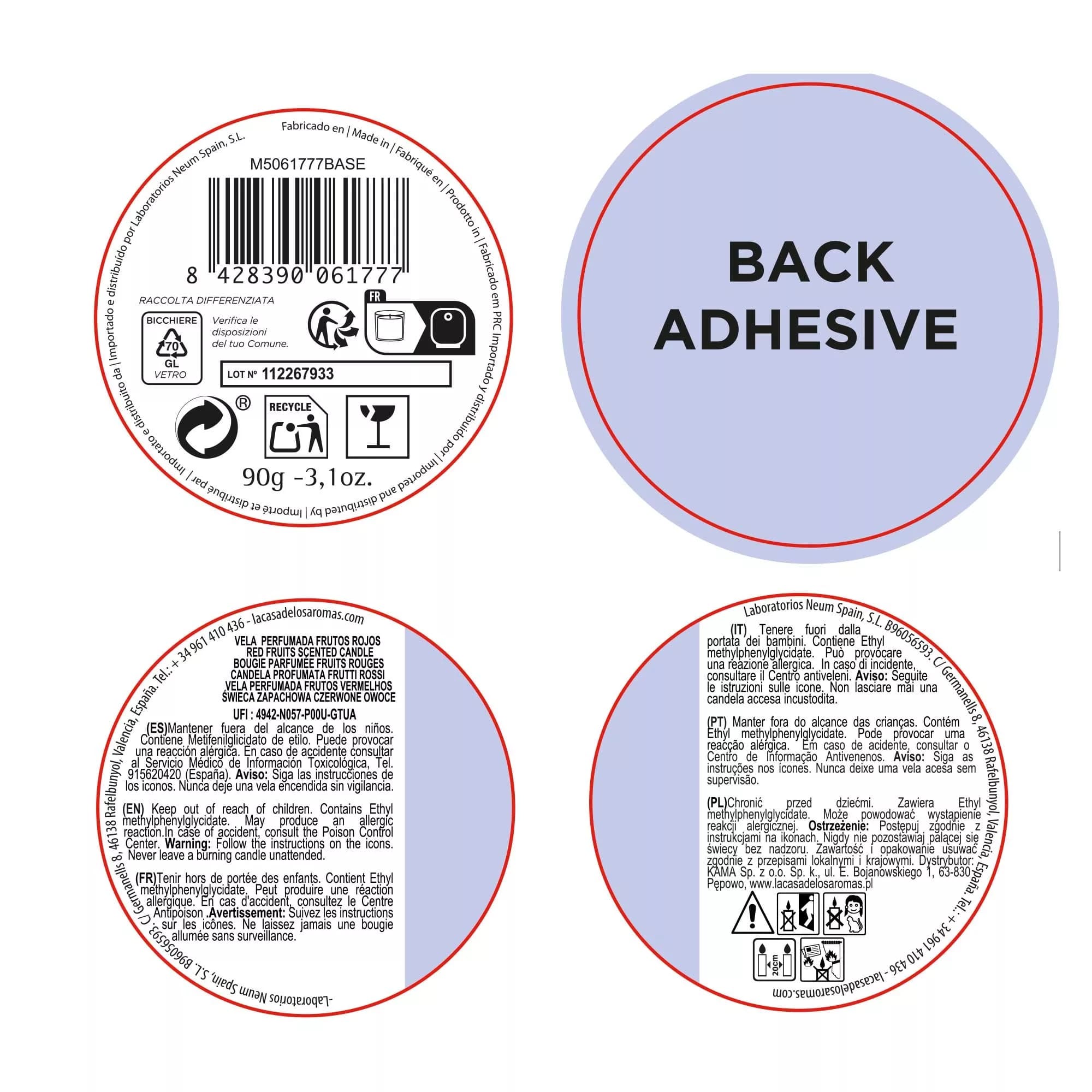 Vela Aromática Frutos Rojos, 90grs - Vista 2