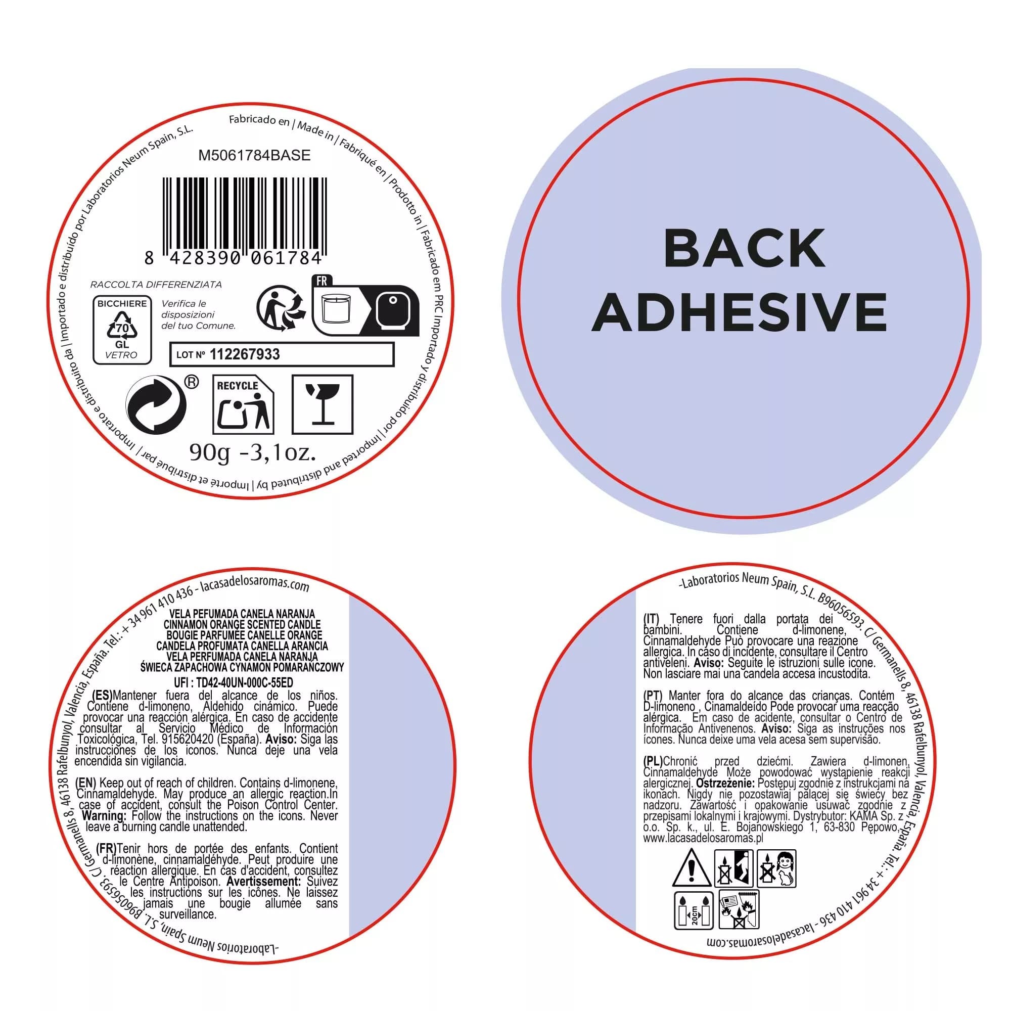 Vela aromática Canela Naranja, 90grs - Vista 2