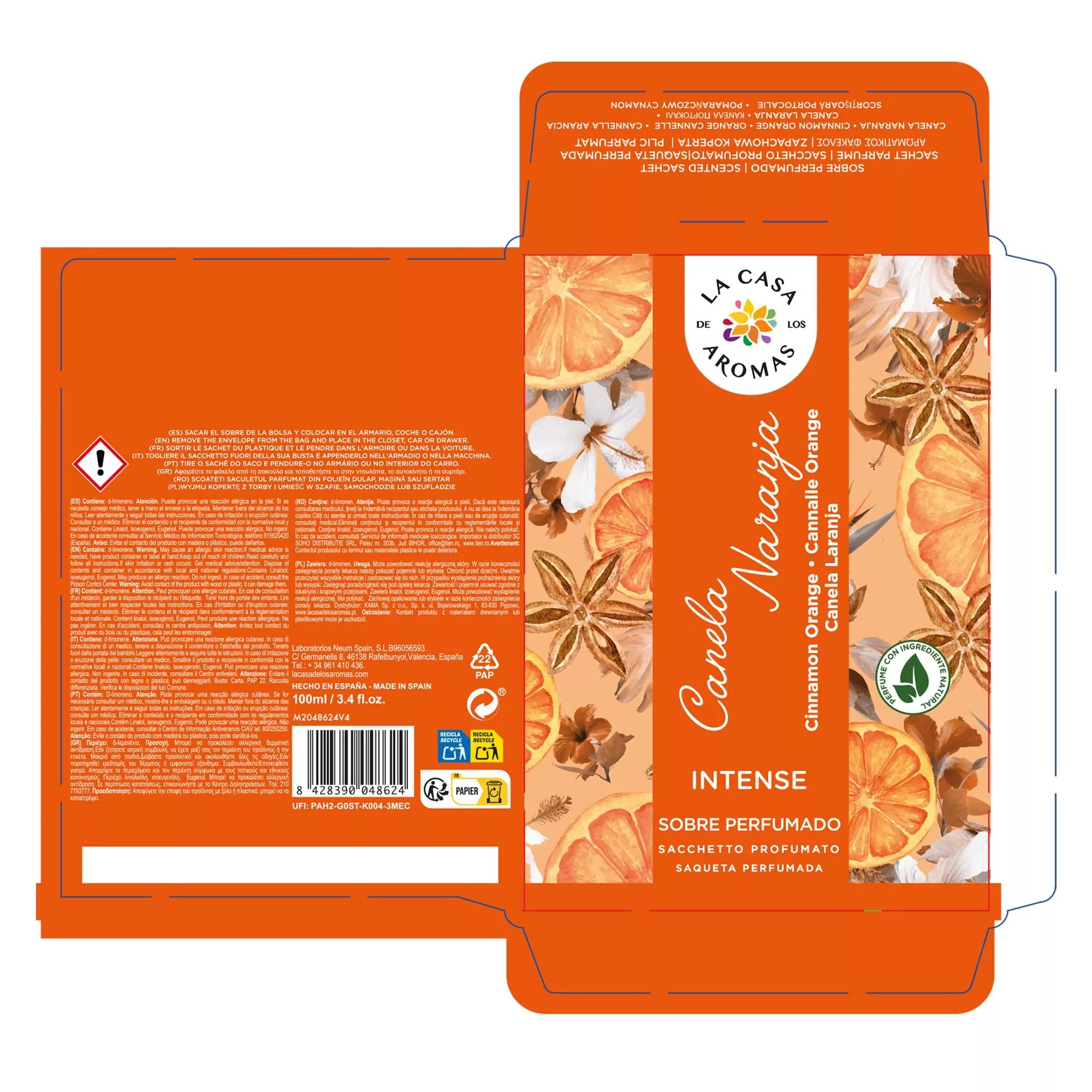 Pack Ahorro de 6 Sobres Perfumados Canela Naranja - Vista 2