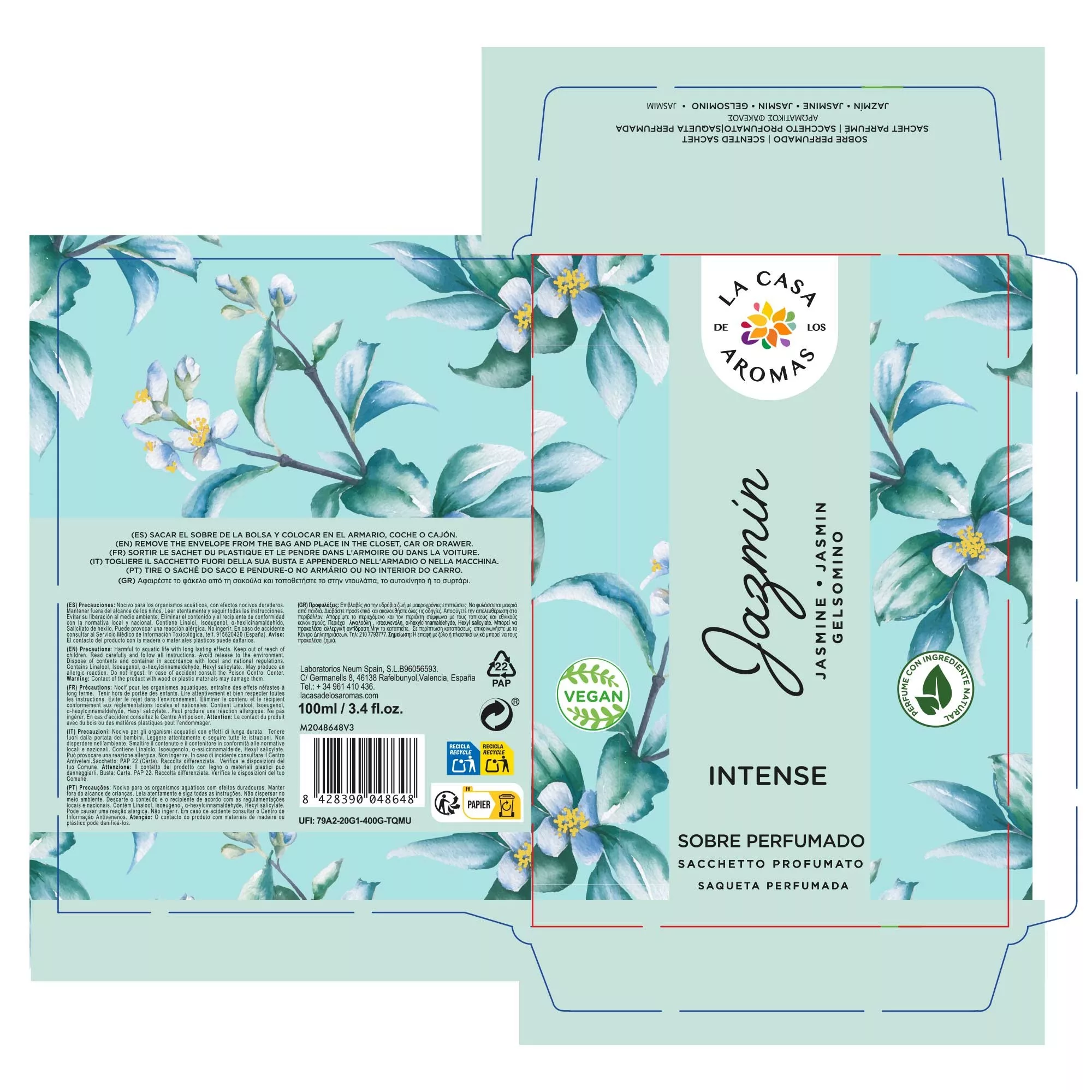 Pack Ahorro de 6 Sobres Perfumados Jazmín - Vista 2