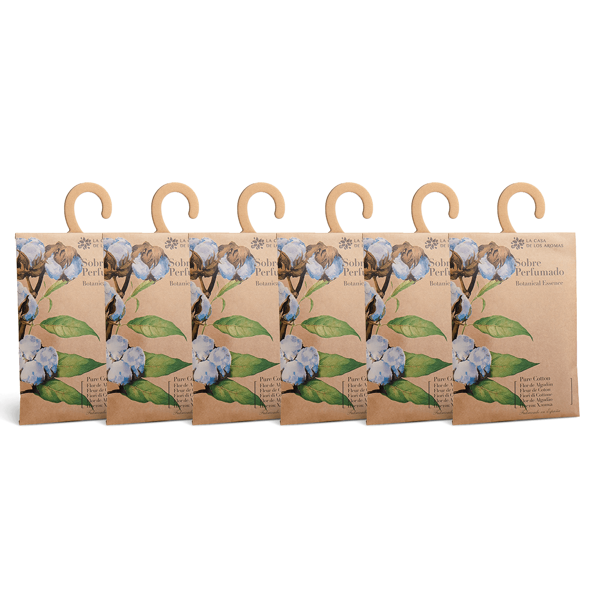 Pack ahorro de 6 Sobres Perfumados para Armarios Pure Cotton Botanical