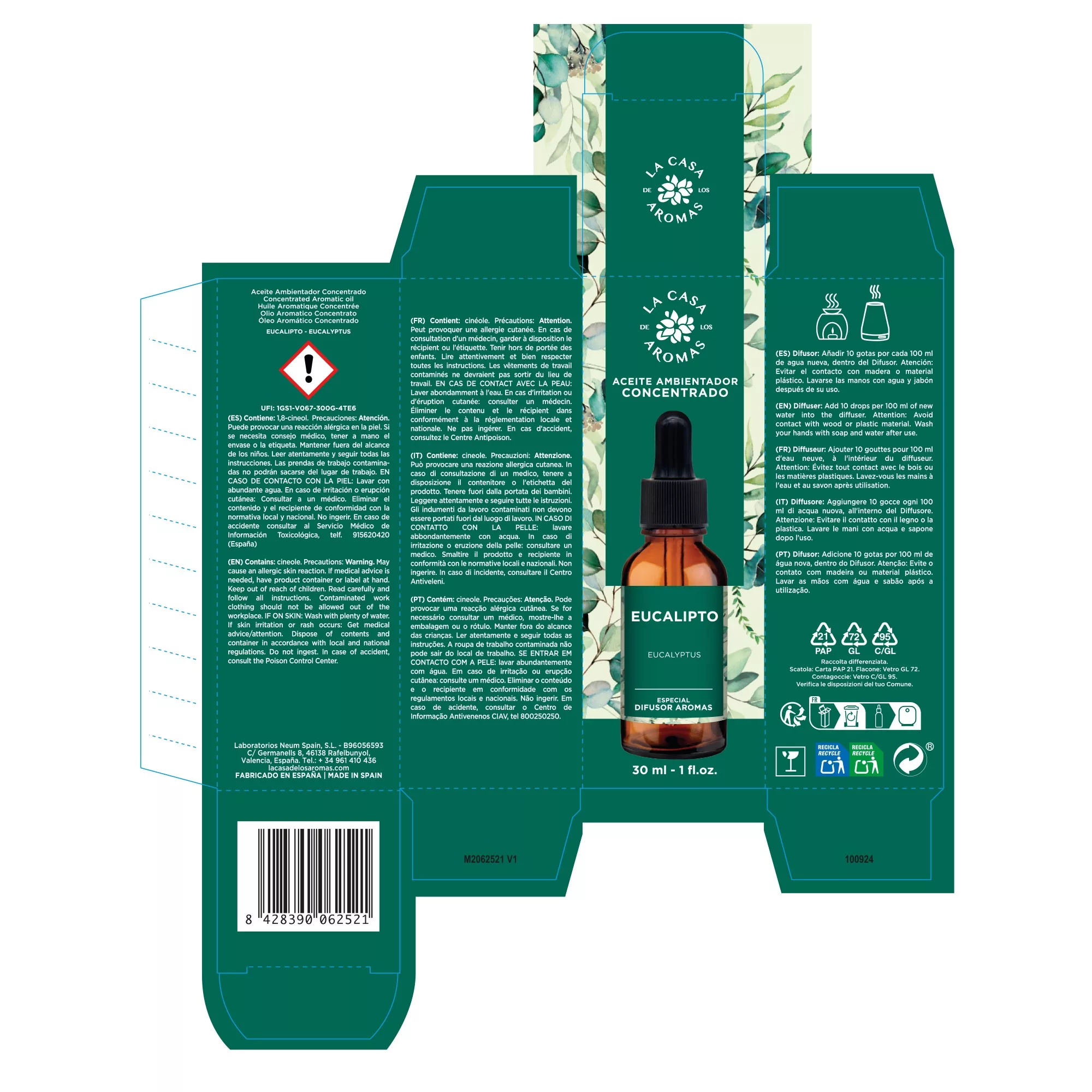 Aceite Aromático Concentrado Hidrosoluble Eucalipto 30ml - Vista 2