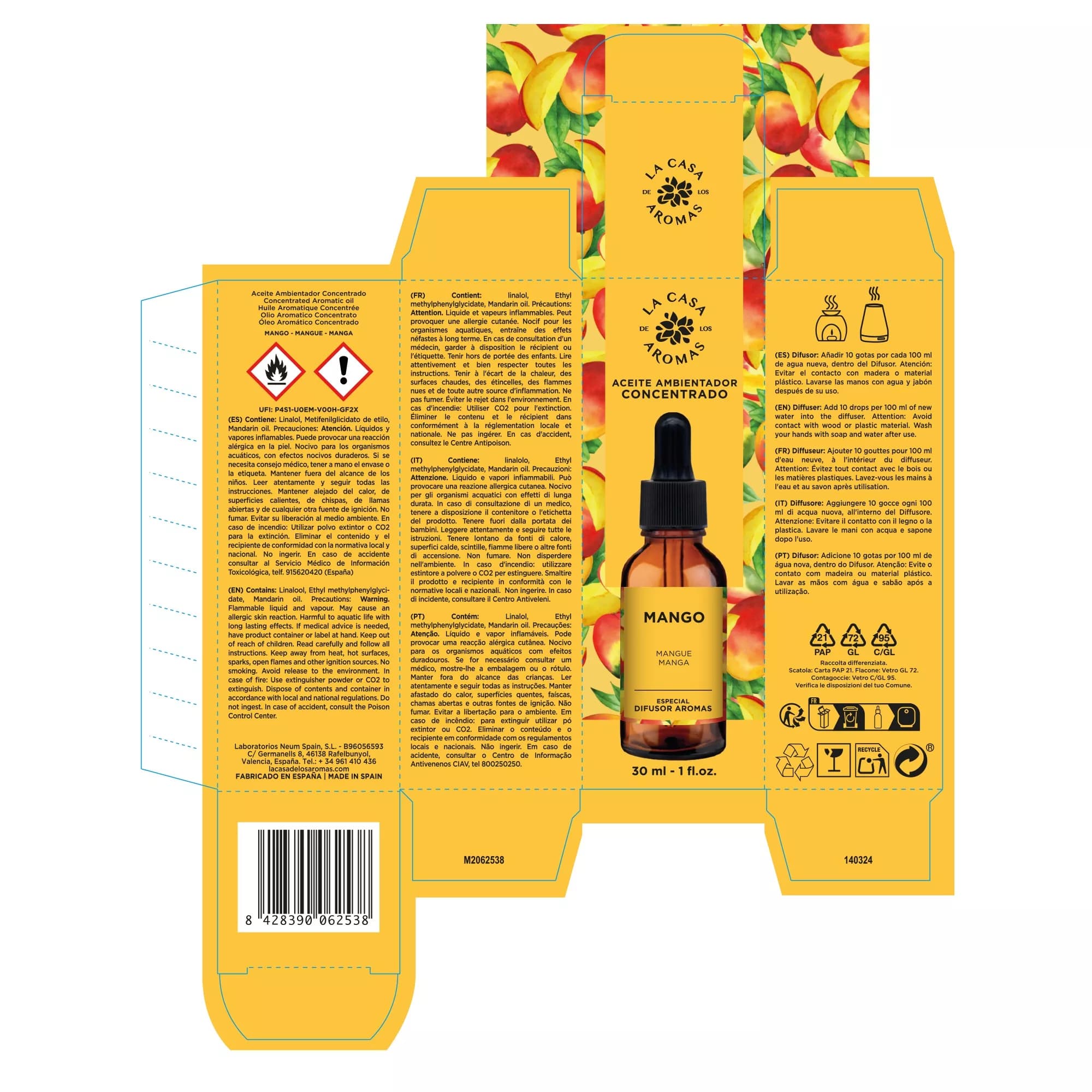Aceite Aromático Concentrado Hidrosoluble Mango 30ml - Vista 2