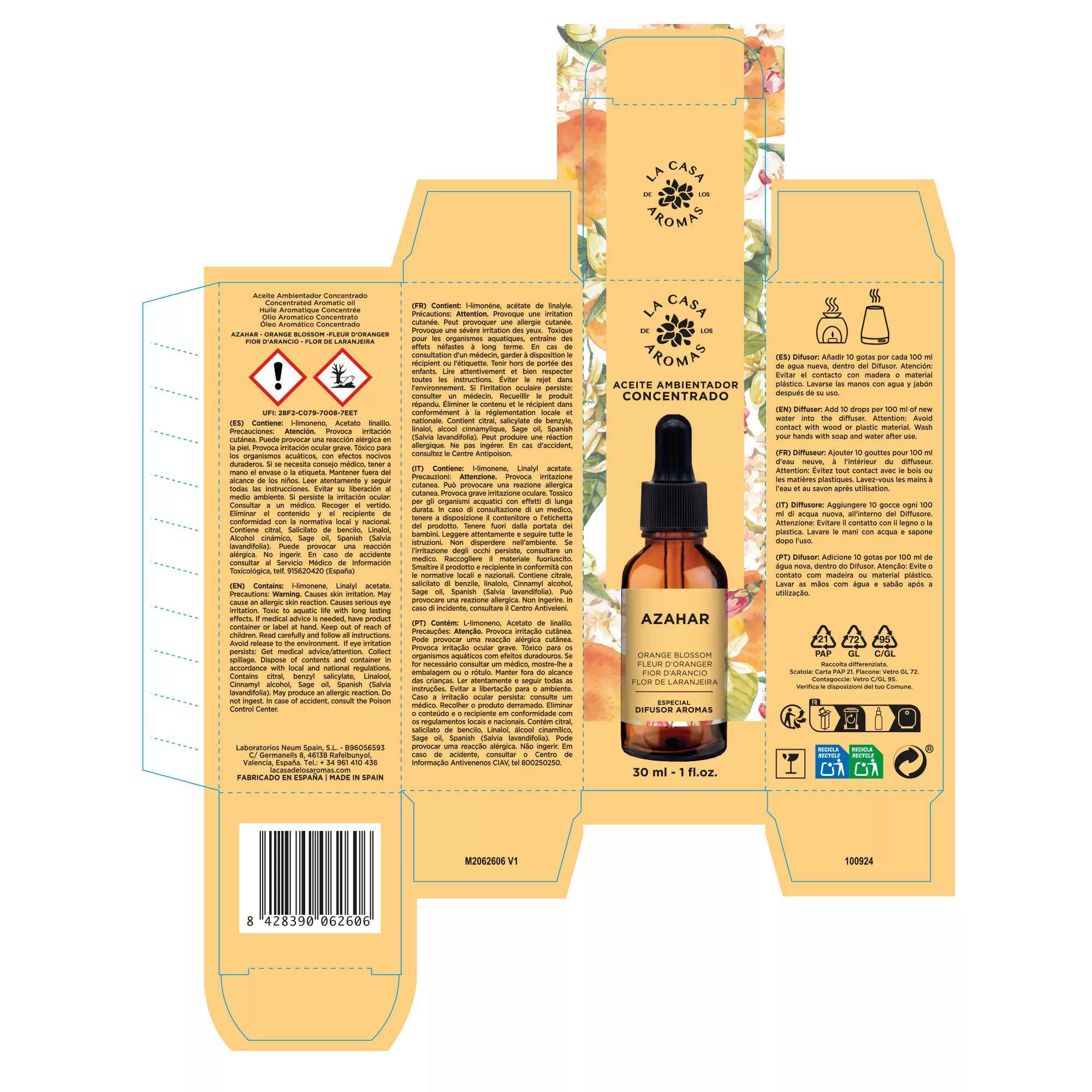 Aceite Aromático Concentrado Hidrosoluble Azahar 30ml - Vista 2