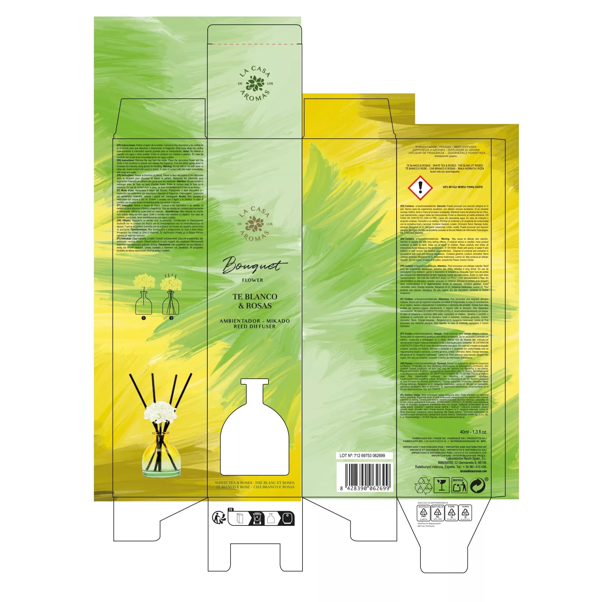 Ambientador Mikado Bouquet Té Blanco y Rosas 40ml - Vista 3