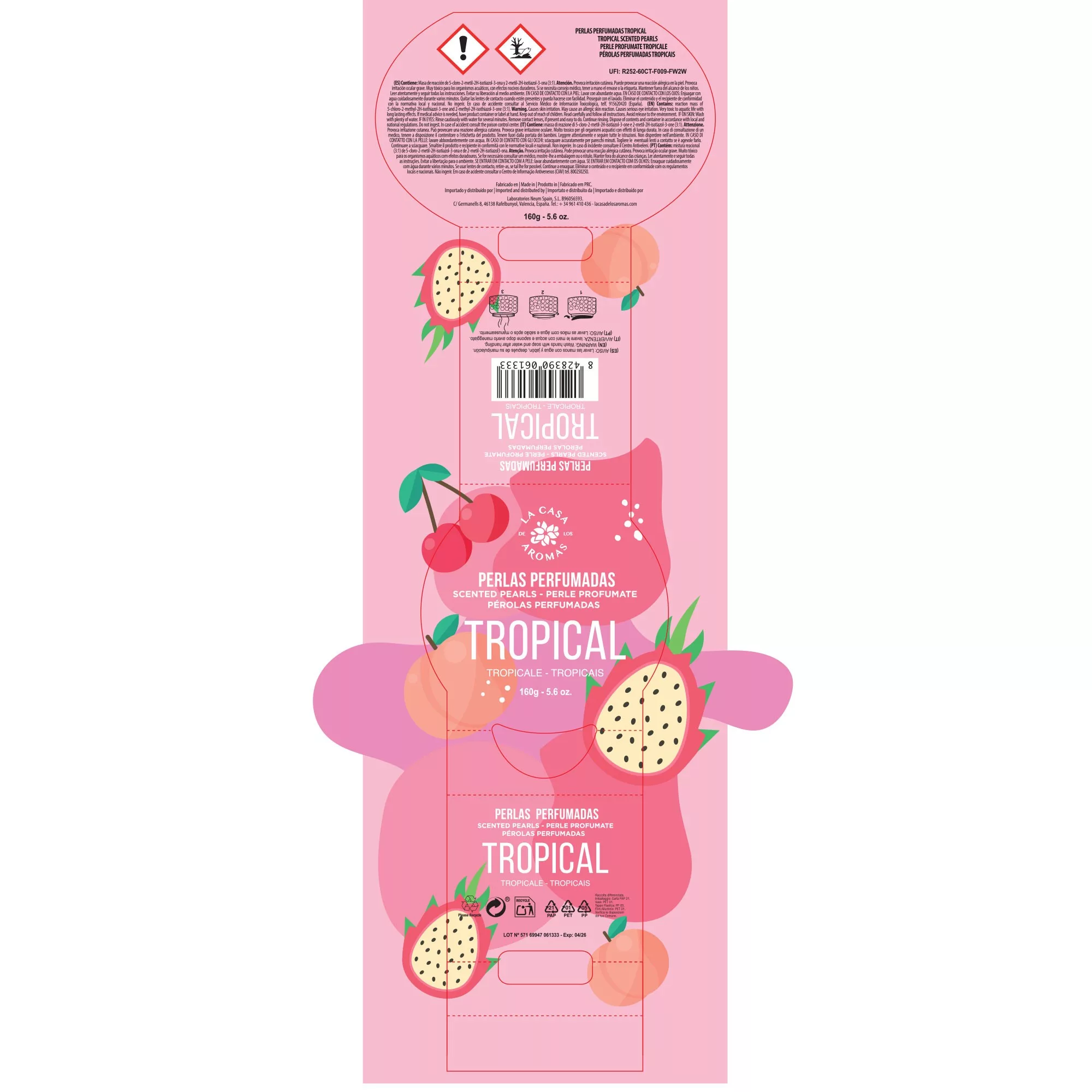 Ambientador Perlas de gel para el baño Tropical 160g - Vista 2