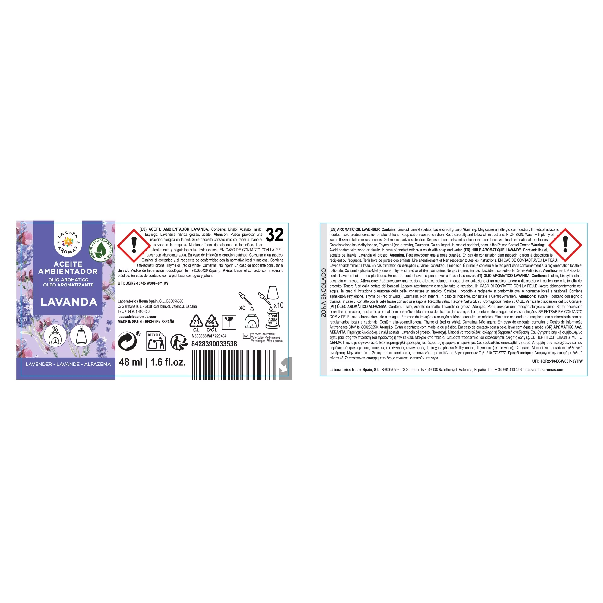 Aceite Esencial Lavanda, Ambientador 48ml - Vista 2