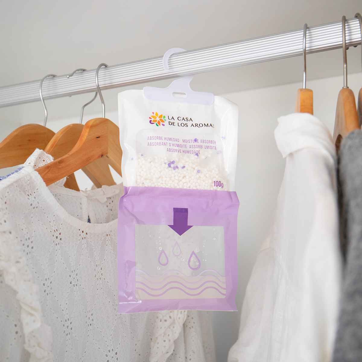 Absorbe Humedades Colgador Lavanda 100g - Vista 3