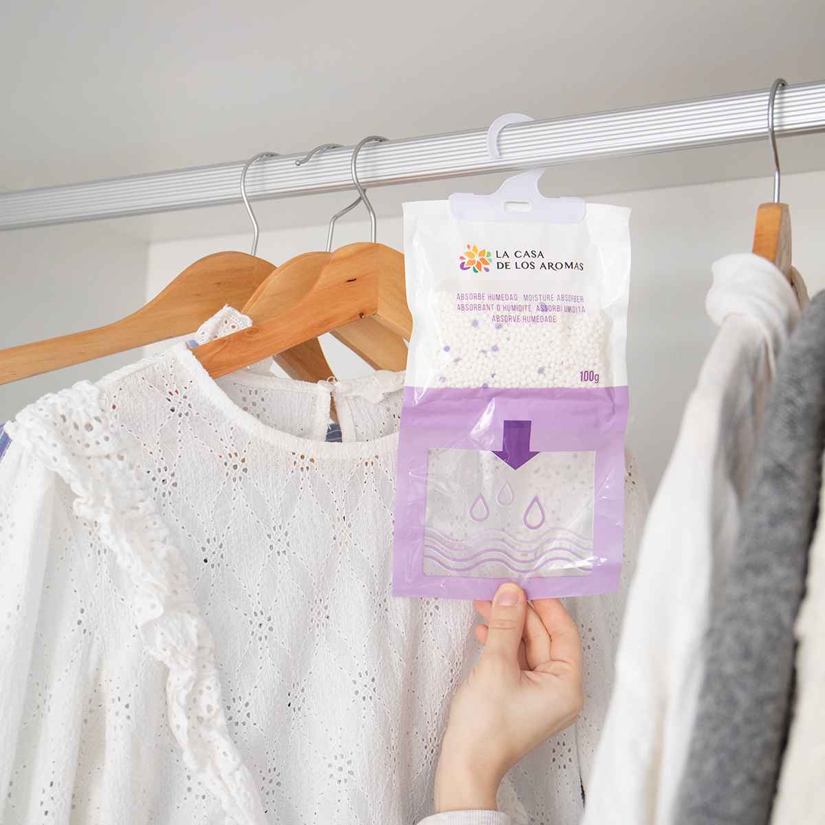 Absorbe Humedades Colgador Lavanda 100g - Vista 4