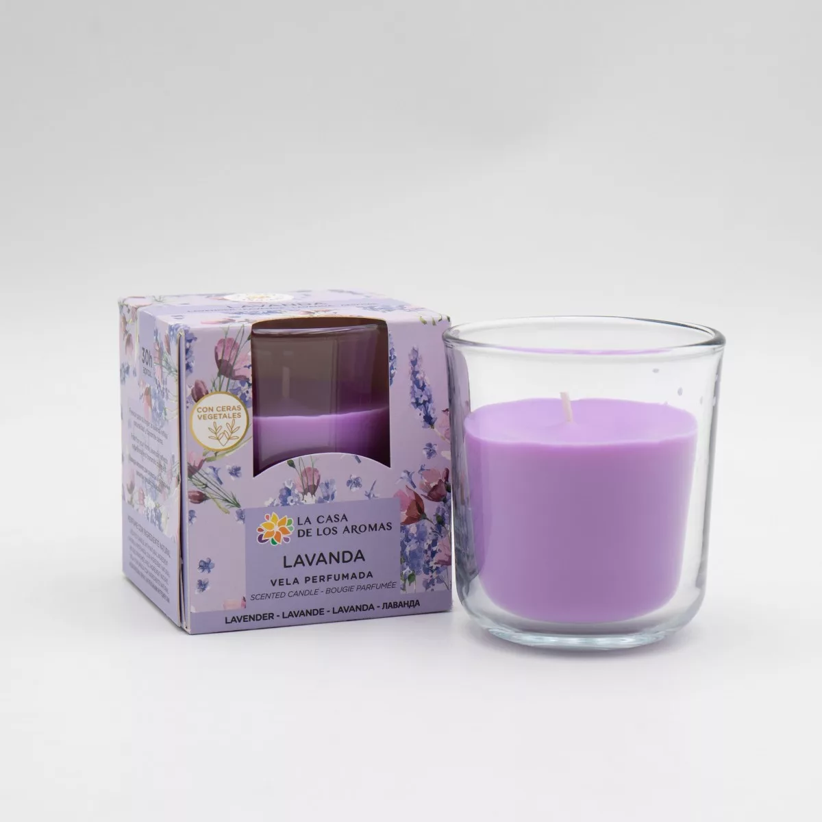 Velas Aromáticas Lavanda- Vaso Cristal 150g - Vista 1