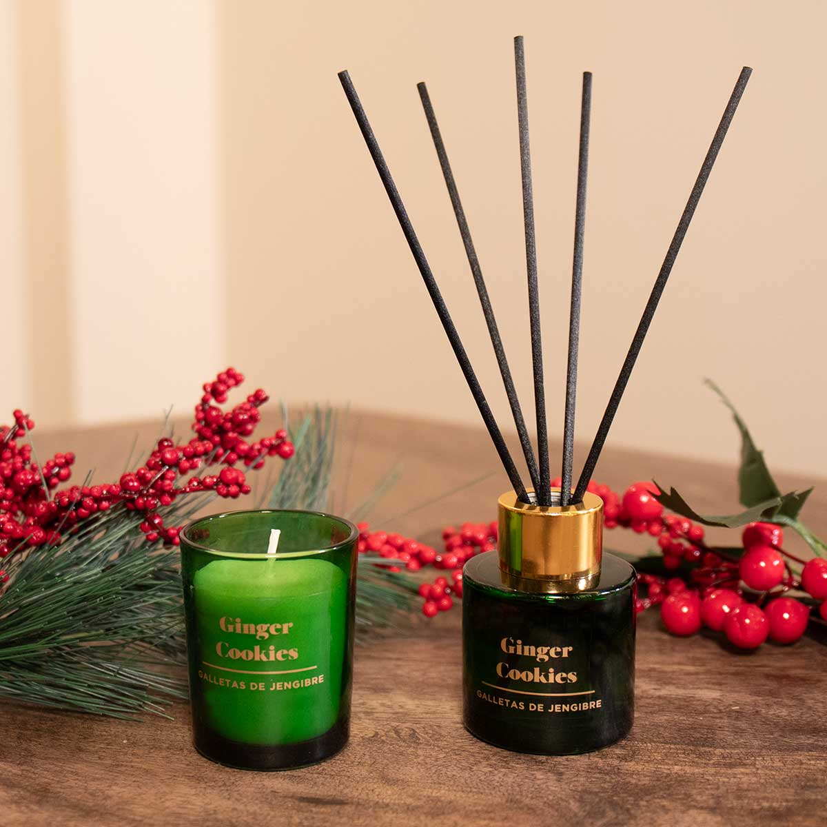 Pack Navidad Ambientador & Vela Perfumada Ginger Cookies - Vista 2