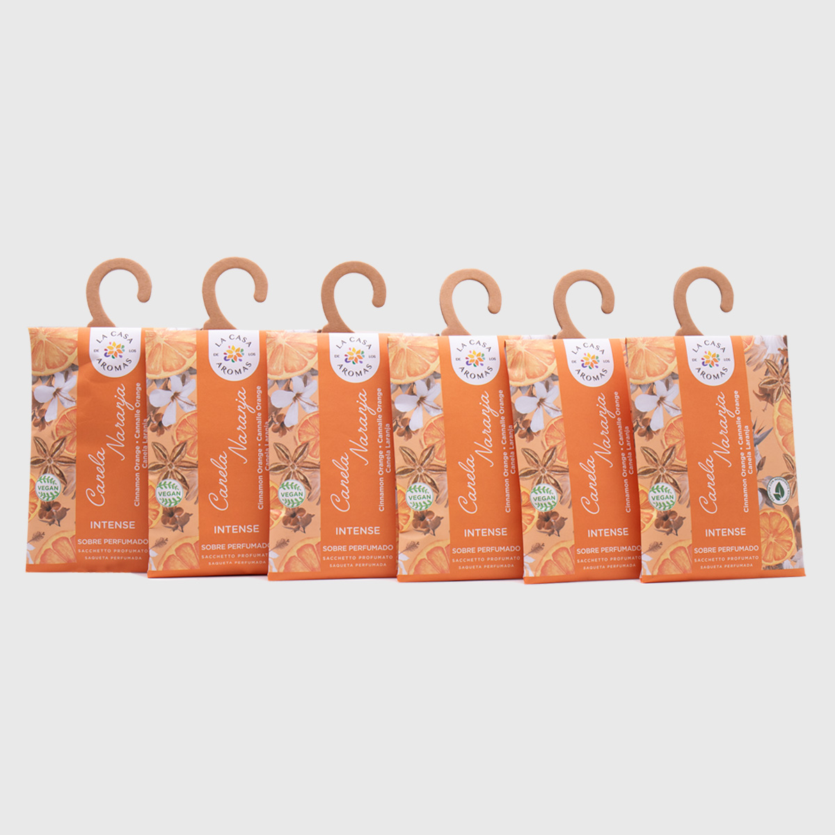 Pack de 6 sobres perfumados de Canela Naranja
