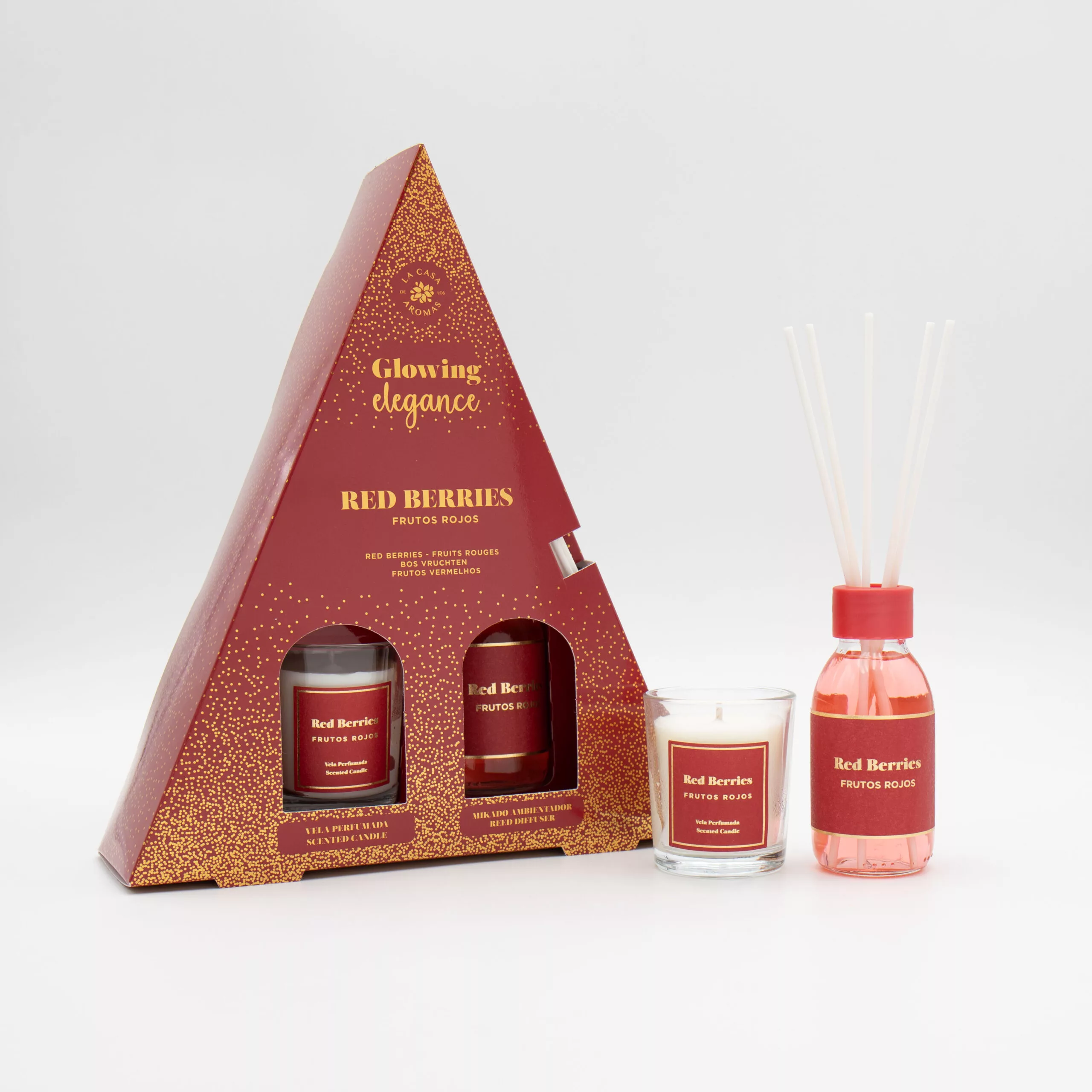 pack navidad ambientador y vela red berries